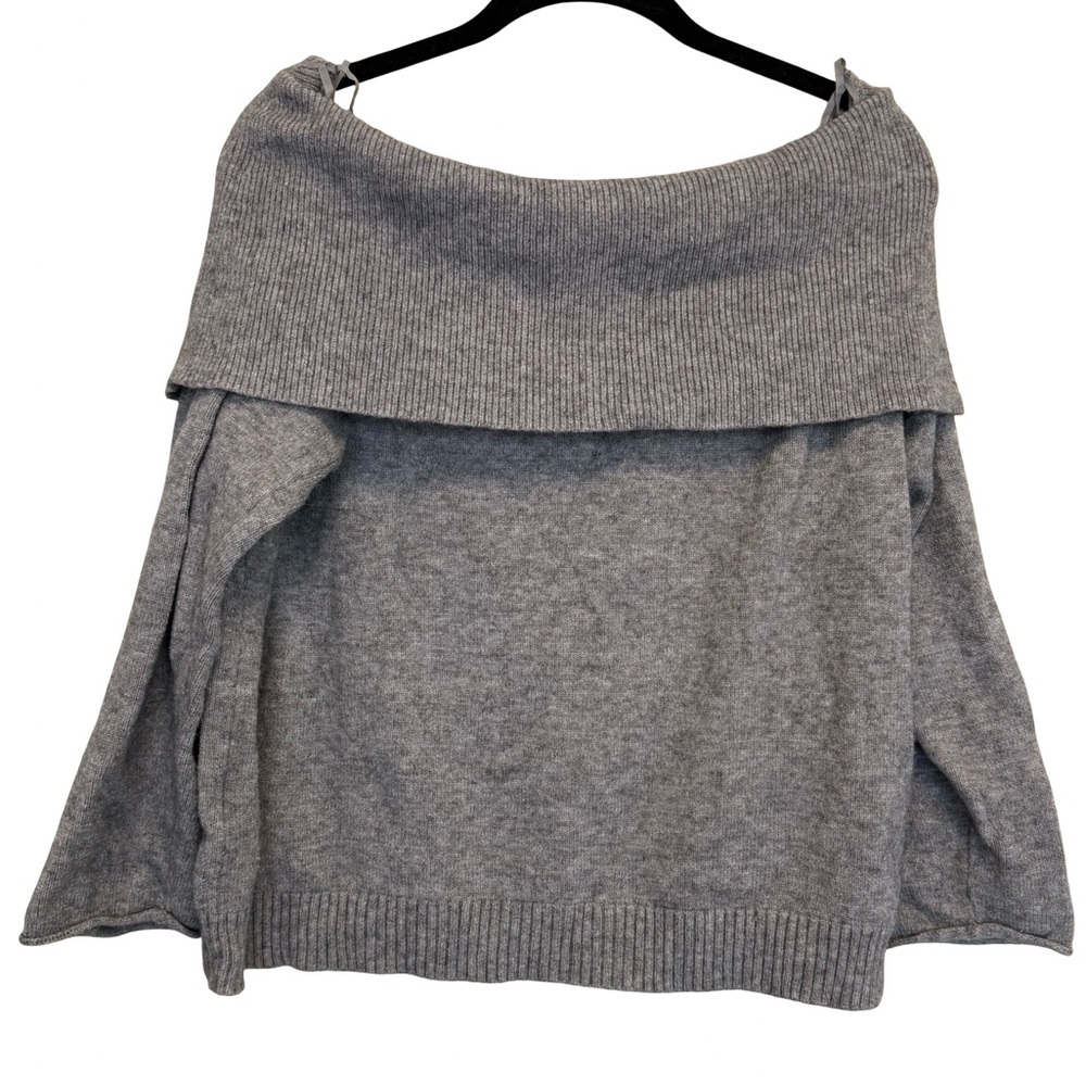 Anthropologie Off Shoulder Grey Sweater